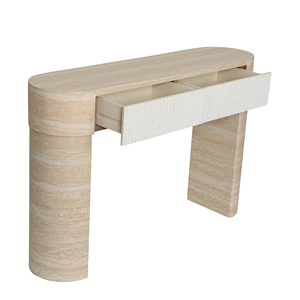 Contemporary Entryway Console <b>Table</b> with Two Hidden Drawers Solid Wood Easy Assembly for Hotel & Living Room Use - Product Image 5