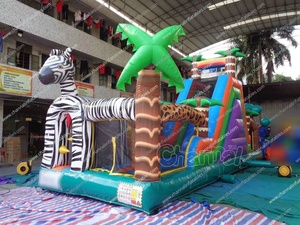 Animaux d'Afrique <span class=keywords><strong>Cours</strong></span> de jeux gonflables Terrain de rebond Sport Joute Jeu d'obstacles gonflable Course à vendre pour enfants et adultes - Product Image 3