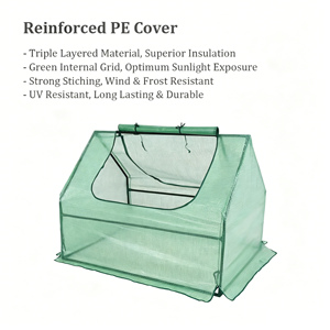 Galvanized Steel Raised <b>Planter</b> Kit Box Outdoor Metal Riased Garden Bed with 2 Zipper Doors Greenhouse - Product Image 5