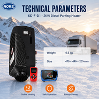 Chauffage au diesel 2KW KD-F-D1 pour camion, voiture, fourgonnette, camping-car avec panneau de commande LCD et télécommande