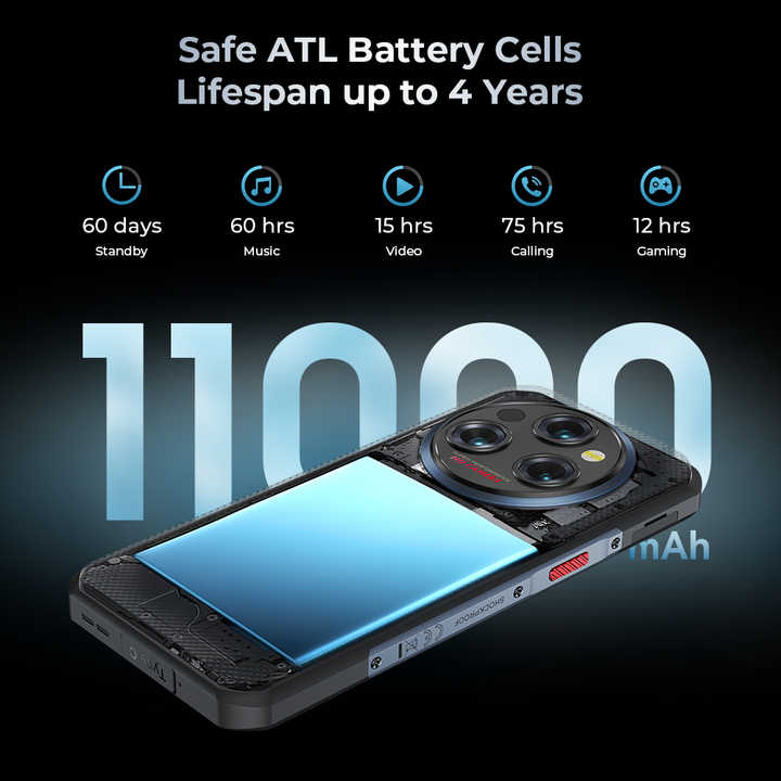 5G 11000mAh 64MP Main Camera Android 14 NFC Mobile 24+256GB 6.6 