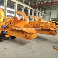 Tracteur tiré 10 "déchiqueteuse de bois de brosse d'alimentation de chaîne de broyeur de branche hydraulique pour l'entretien des arbres