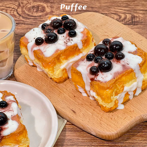 Jouet Squishy en Silicone Alimentaire Bubble Boba Toast, Fait Main, Taba Squishy, Doux et Crémeux, Adhésif, à Rebond Lent, Jouet à Presser - Product Image 5