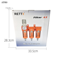 ATPRO Filtre de filtration pour compresseur d'air, Processeur de source d'air, Filtre à air, Séparateur d'huile et d'eau, Séparation de la brume d'huile