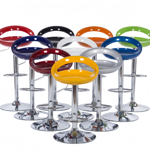 Taburete de <span class=keywords><strong>Bar</strong></span> Giratorio Ajustable de Plástico Negro Estilo Chino Moderno, Apto para Cocinas, Bares Domésticos y Restaurantes - Product Image 6