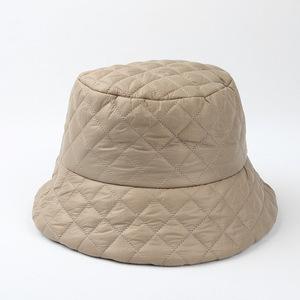 Chapeau seau matelassé pour femme, rembourré en polyester, chaud, décontracté, pour l'automne - Product Image 4