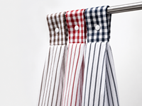 Lot de 2 serviettes de cuisine rectangulaires rayées 100 % coton absorbantes à suspendre