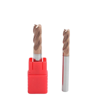 Fraise carrée en carbure, revêtement TiSiN, HRC55, longueur 7,5 mm, fraise CNC pour usinage d'acier de moule, fraise à extrémité plate 8 mm. Carbure