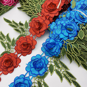 Vêtements Dentelle Accessoires Multicolore Broderie Soluble Dans L'eau Dentelle Bordure Ourlet Dentelle pour Vêtement - Product Image 4