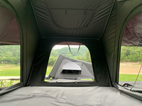 Tente de toit rigide 4 saisons pour camping 4x4, modèle King Bed, étanche, avec charnière en X et cale étendue