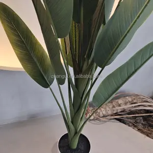Large Giant Tall Bunch Banana Tree Artificial Plant Trees Faux Banana Leaves Tree Indoor Decoration Living Room Dinning Room