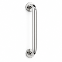 Barre d'appui murale en acier inoxydable conçue comme support de douche accessible pour les hôpitaux et les hôtels.