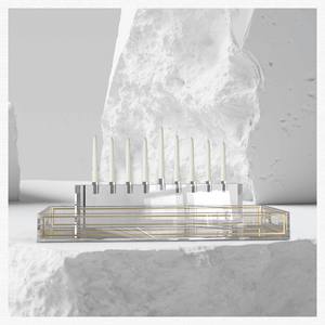 Hanoukka Hanoukka Bougie Éclairage Huile Tasse Cadeau Juif Judaica Acrylique Or Pierre Peint par <span class=keywords><strong>Judy</strong></span> Lucite Classique Menorah - Product Image 6
