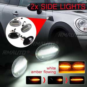 2 luces LED dinámicas de intermitencia secuencial para Mini Cooper R60 R55 R56 06-14 R57 R58 R5, indicador lateral intermitente - Product Image 1
