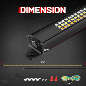 Barra <span class=keywords><strong>de</strong></span> Luces LED <span class=keywords><strong>de</strong></span> 60 Pulgadas para Puerta Trasera <span class=keywords><strong>de</strong></span> Camioneta, Luces <span class=keywords><strong>de</strong></span> Giro Ámbar, Luces <span class=keywords><strong>de</strong></span> Freno Rojas, para Ford F150 F250 Superduty F350 - Product Image 5