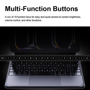 Ốp bàn phím thông minh đa điểm cảm ứng cho iPad Pro 11 inch M4 A2836 A2837 A3006 & iPad Air, có đèn nền RGB, sản phẩm mới - Product Image 6