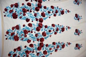 Tissu de robe en dentelle de tulle Aso Ebi avec broderie florale africaine élégante et paillettes pour spectacle 5 yards HY1034-1 - Product Image 6