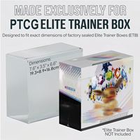 FX Soft PET Transparent 0,5 mm Boîte de protection ETB avec boucle automatique pour cartes Elite Trainer, haute qualité, plusieurs tailles