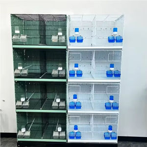 Gabbia per Uccelli Ecologica in Acciaio Inox 70*42*42CM, Voliera Smontabile, Lussuosa Villa per Uccelli, Grande Gabbia per Allevamento - Product Image 2