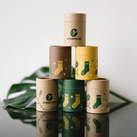 Taille personnalisée biodégradable compostable T-Shirt Sous-vêtements Chaussettes Lingerie Boîte de tube de papier d'emballage