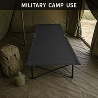 Lit de camping pliable sans assemblage, très grand et large, chaise pliante de loisirs d'extérieur pour le camping et l'utilisation au sol (Cama Plegable)