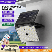 Lampe murale solaire à détecteur de mouvement, lampe de sécurité extérieure, panneau LED SMD pour jardin, cour, portail