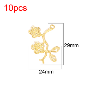 30 pièces en acier inoxydable vigne feuillue breloques fleur feuille pendentif boucles d'oreilles <span class=keywords><strong>flocon</strong></span> résultats bijoux à bricoler soi-même fabrication collier accessoires - Product Image 6