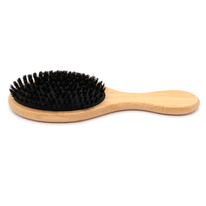 Brosse et peigne pour animaux de compagnie 100% poils de sanglier noir pour le toilettage des chiens et des chats - Massage, nettoyage, élimination des poils morts - Product Image 5
