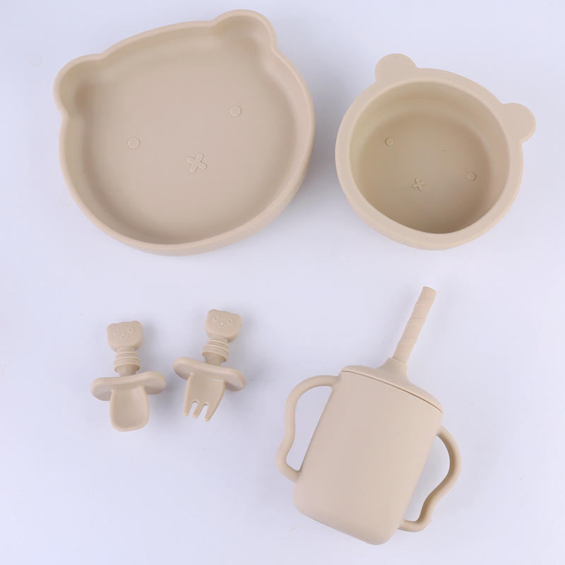 ชุด5ชิ้นรูปหมี [สีขาว]