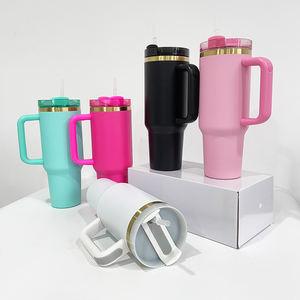 แก้วน้ำชุบทอง40ออนซ์สำหรับการปรับแต่งการออกแบบใดๆที่คุณต้องการเคลือบมากาโรนชุบทอง40ออนซ์สีชมพูสีม่วง - Product Image 6