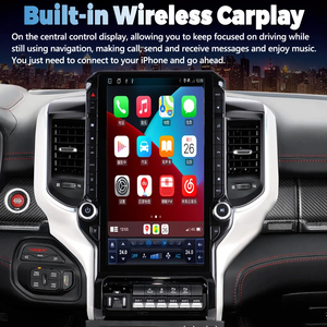 สำหรับ Dodge RAM 1500 2500 3500 ปี 2019-2023 วิทยุติดรถยนต์ Android รองรับ Carplay หน้าจอสัมผัส เครื่องเล่นมัลติมีเดีย วิดีโอ GPS ระบบนำทาง - Product Image 3