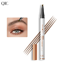 Crayon à sourcils liquide à quatre volets Crayon à sourcils imperméable Crayon à sourcils de maquillage Prévenir la transpiration