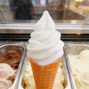 Modelo de Helado Suave de Espuma de PVC Ecológico, Cono de Helado Artificial de Vainilla con Patrón de Corazón, Accesorio de Comida Falsa Realista - Product Image 4