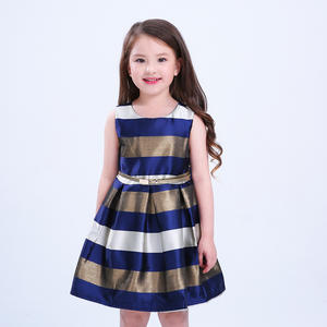 Robe de soirée de mariage pour filles, style européen, rayée, sans manches, nouvelle collection 2017 - Product Image 1