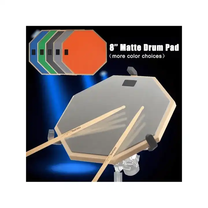1pc 8-Inch Double-Sided Triple-Layer Silent Drum Practice Pad - Rubber Mute Pad For Drum Kit Beginners