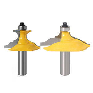 <span class=keywords><strong>Fraise</strong></span> à rainurer <span class=keywords><strong>demi</strong></span>-ronde pour coin de table en bois, queue de 12 mm (1/2 pouce), avec échelle de profondeur, pour fraisage CNC - Product Image 1