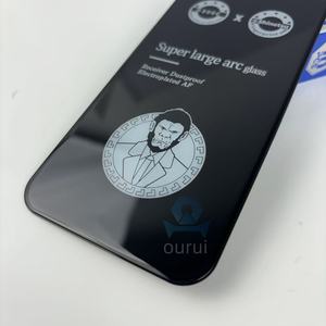 300C <span class=keywords><strong>Gorilla</strong></span> vidrio templado galvanizado Anti-huella digital teléfono vidrio arco protector de pantalla grande transparente para <span class=keywords><strong>iPhone</strong></span> 17 16 Pro Max - Product Image 4