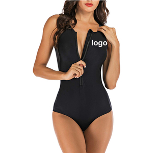 New Custom Logo Swimwear Woman Long Sleeve Rash Guards <strong>Surfing</strong> Suit <strong>Print</strong> Sleeveless One Piece Swimsuit - Product Image 1