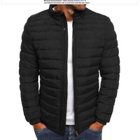 Veste d'hiver décontractée pour homme ODM, couleur unie, col montant, fermeture éclair, finition soignée