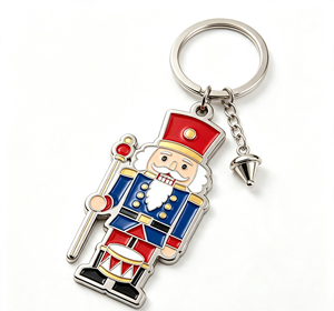 Llavero de Cascanueces 3D Personalizado con Esmalte, Colgante Metálico Navideño, Regalo Festivo - Product Image 2