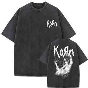 T-Shirt Oversize Casual da Uomo Stile Vintage Rock Band Korn Ftl 25 Follow - Product Image 4