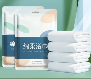 Hotel alta absorción de agua calidad desechable tamaño grande viaje desechable blanco para baño Toalla de baño - Product Image 3