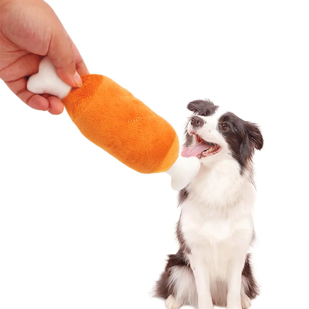 כלב צעצועי גור לחיות מחמד לשחק ללעוס צעצועי עוף רגליים קטיפה חורק צעצוע לכלבים חתולי חיות מחמד מוצרים לחיות מחמד אספקת XK0118