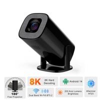 Projecteur Portable Intelligent V1 Android 14 Allwinner H723 Wifi 720P LCD 200 Ansi avec Mise en Miroir Sans Fil et Correction Automatique de la Distorsion Trapézoïdale pour Home Cinéma