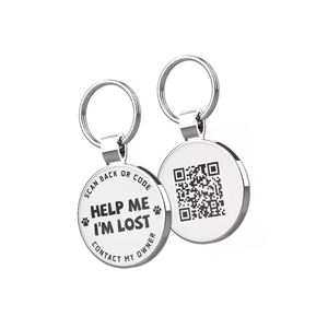 <span class=keywords><strong>QRcode</strong></span> personalizado impreso 13,56 MHz 213 Chip NFC etiqueta para mascotas llavero de silicona seguimiento perdido etiqueta de identificación de perro inteligente - Product Image 2