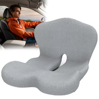 Coussin de siège en mousse à mémoire de forme avec support dorsal, coussin ergonomique pour chaise de bureau, étudiant et soutien lombaire pour voiture