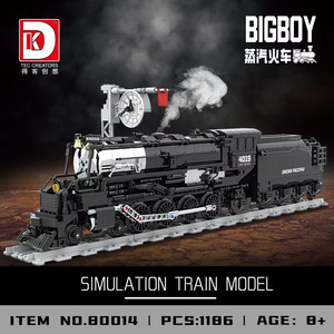 Deke 80014 <span class=keywords><strong>Bigboy</strong></span> Steam Train modelo de juguete pequeño ensamblaje de bloques de construcción de partículas regalo de plástico para juguete temático de coche - Product Image 4