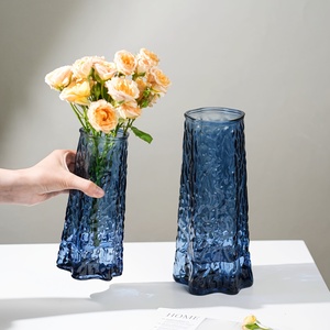 Elegant <strong>Turquoise</strong> Glass <strong>Vase</strong> with Branches - Vintage Asian-Inspired Decorative <strong>Vase</strong> for Living Room, Tea Room, Wedding - Product Image 1