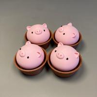 Pendentif décoratif artisanal en forme de cochon en pot, anti-stress, à clic, motif dessin animé, personnalisé TK, en promotion