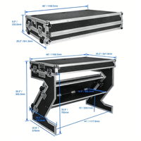 Table de DJ pliable de type Z, compacte, en aluminium, personnalisable, populaire, pour le transport, avec étui de transport